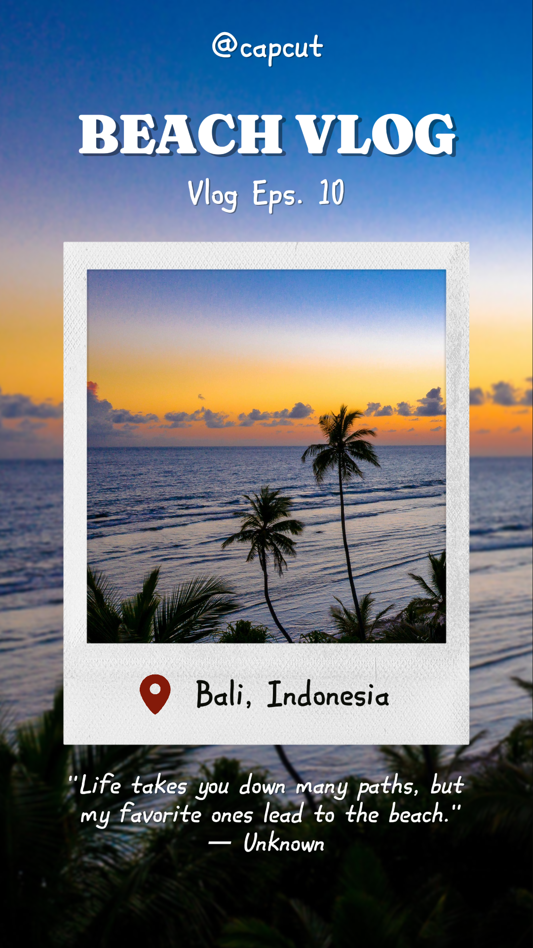 Tiktok Thumbnail Täglicher Vlog - Strand