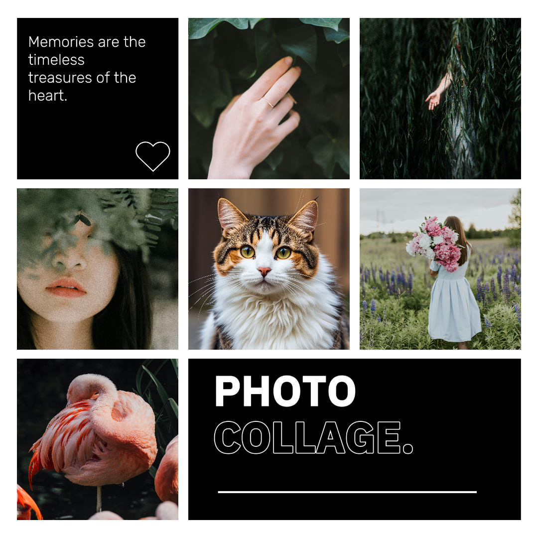 Collage minimaliste - Poster créatif Instagram Post Album photo personnel