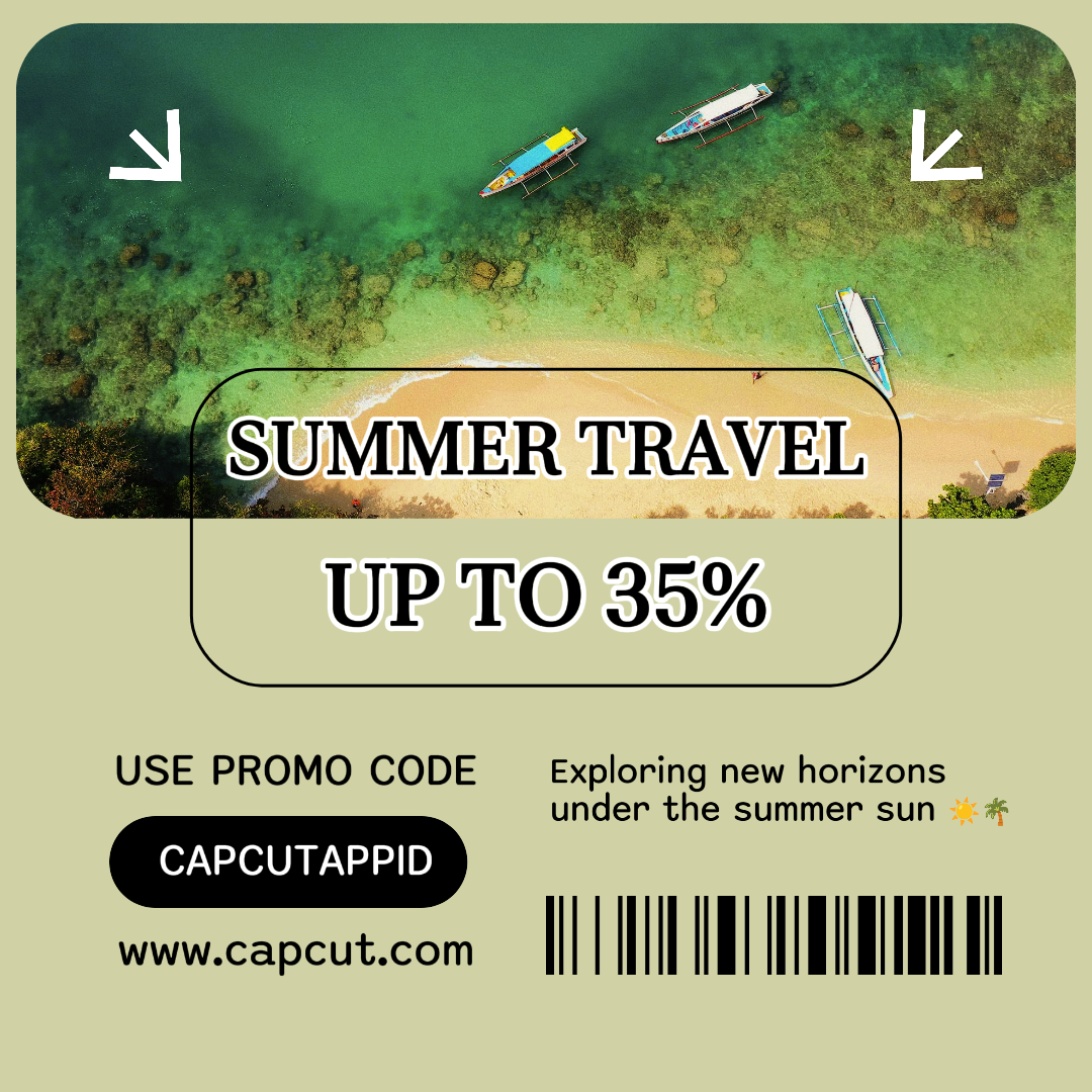 Affiche créative de voyage plage été simple post instagram