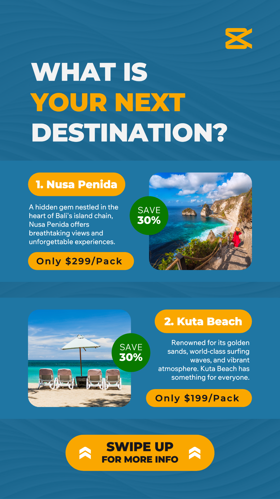 Travel Next Destinasi Tempat Bali Instagram Story