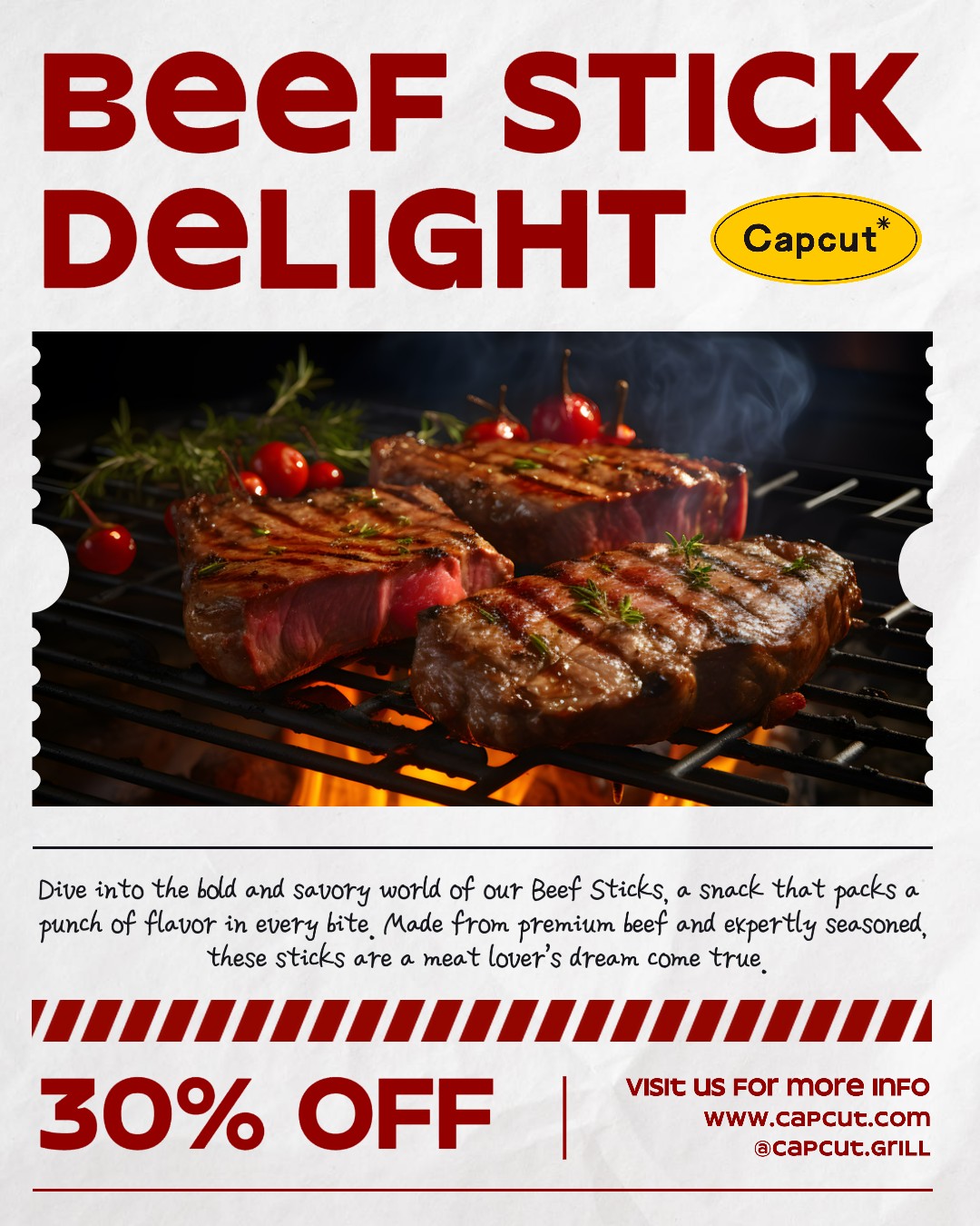 푸드 비프 스틱 프로모션 인스타그램 게시물 2