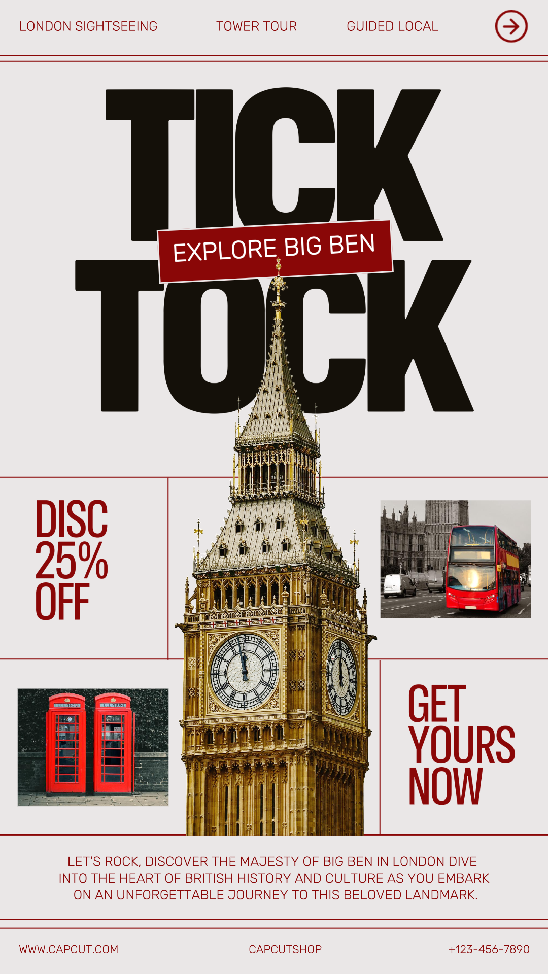 Affiche de marketing de voyage Journal de voyage Instagram Story blanc rouge