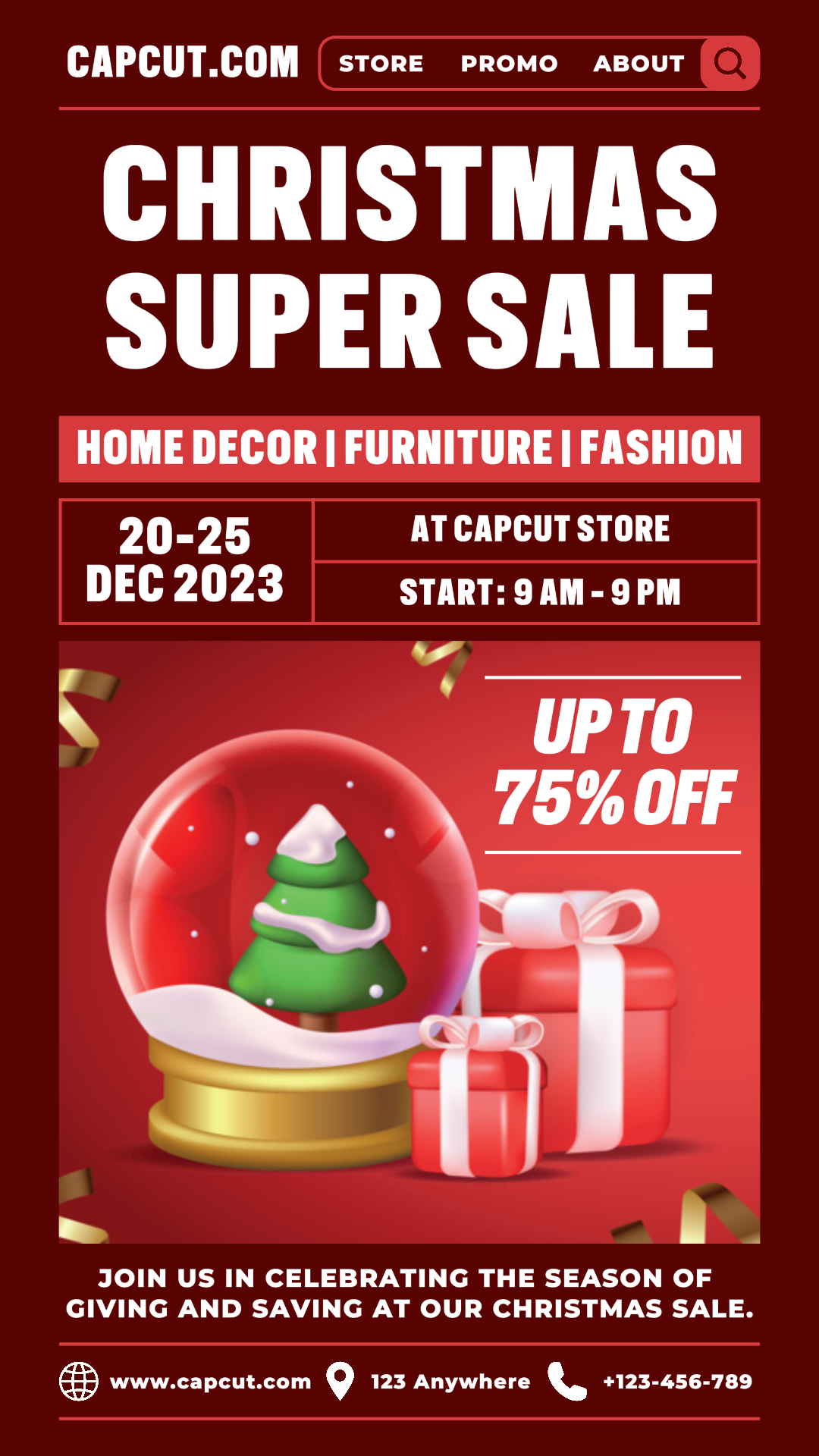 Promosi Poster Penjualan Super Natal TikTok Post