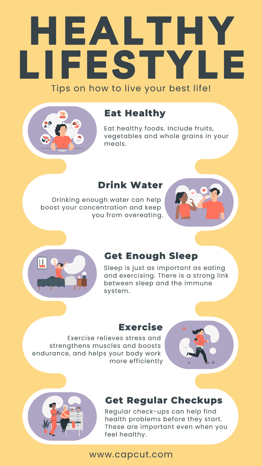 Healthy Lifestyle Infographic