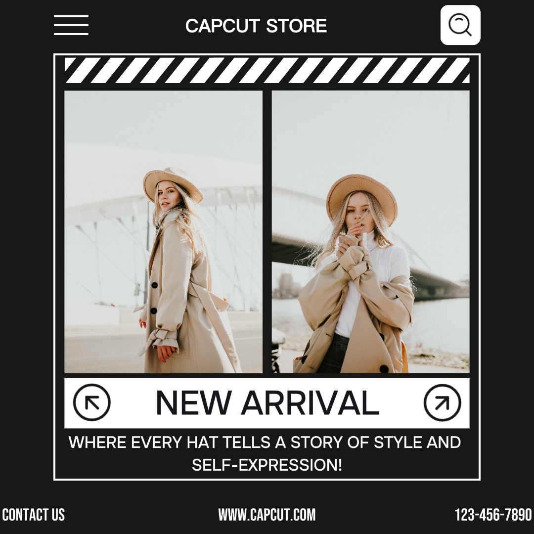 E-commerce Produto Display Hat Instagram Post