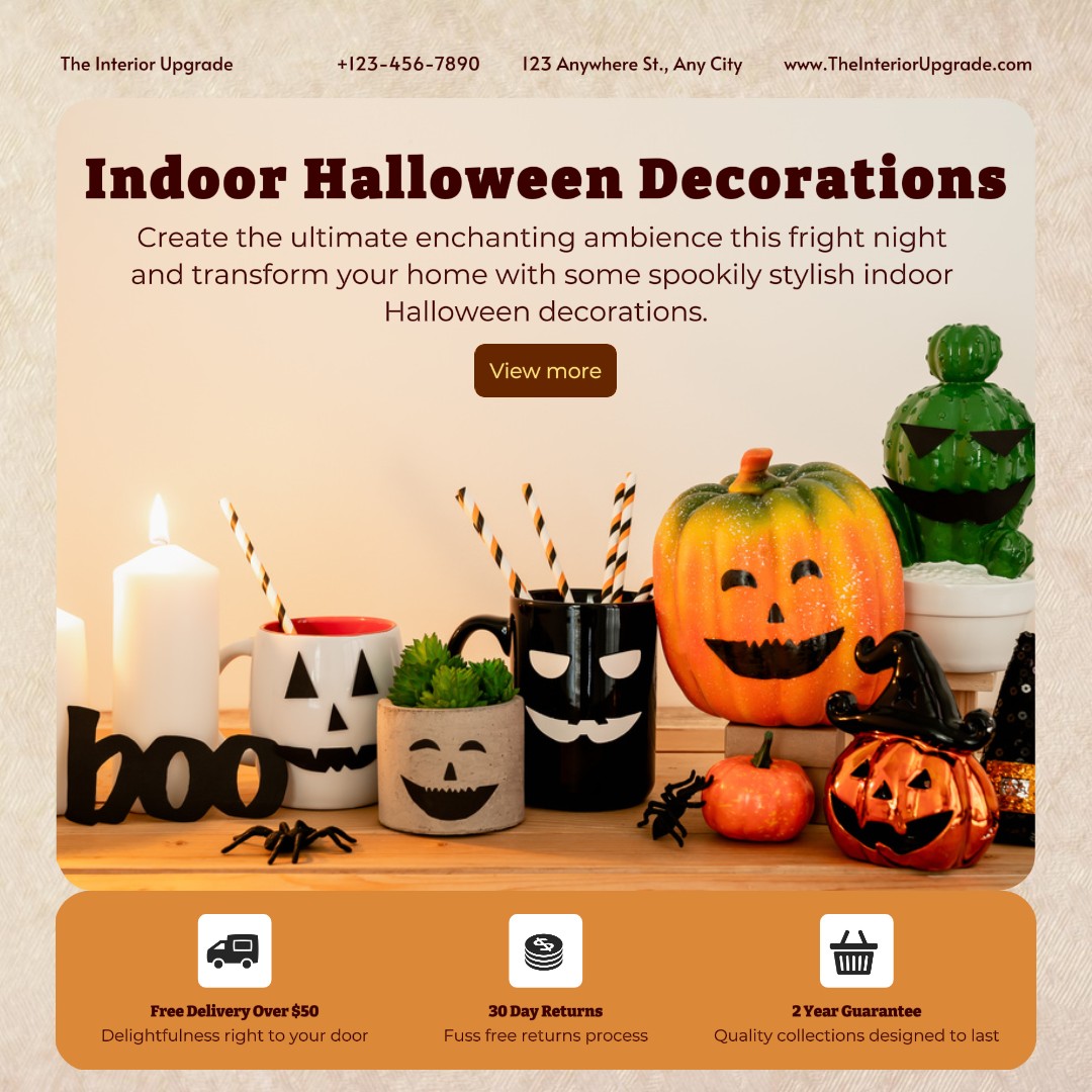 Halloween Decoration Promotion Instagram Post