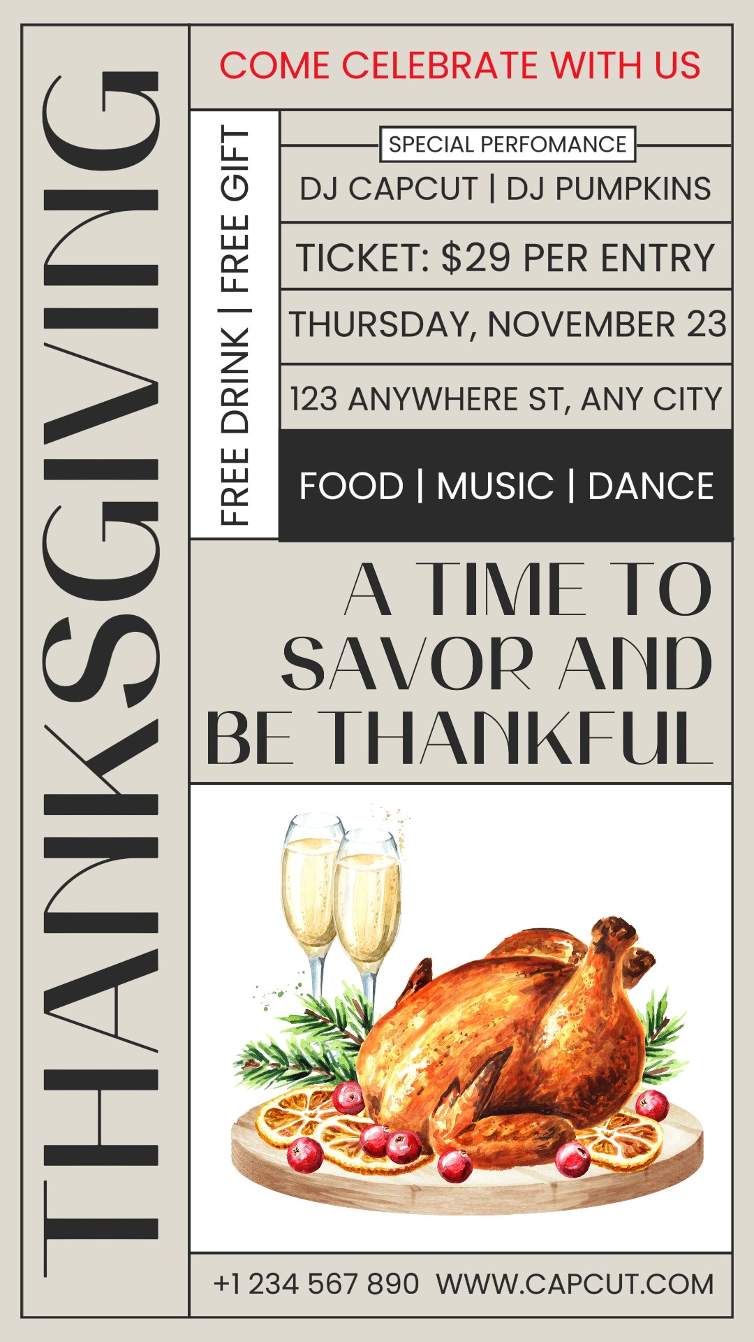 Cerita Instagram pesta Thanksgiving