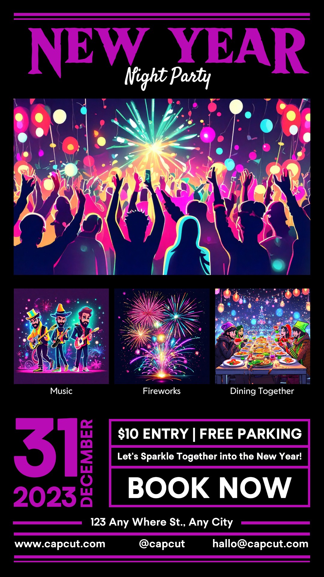 Invitación De Año Nuevo Historia De Instagram