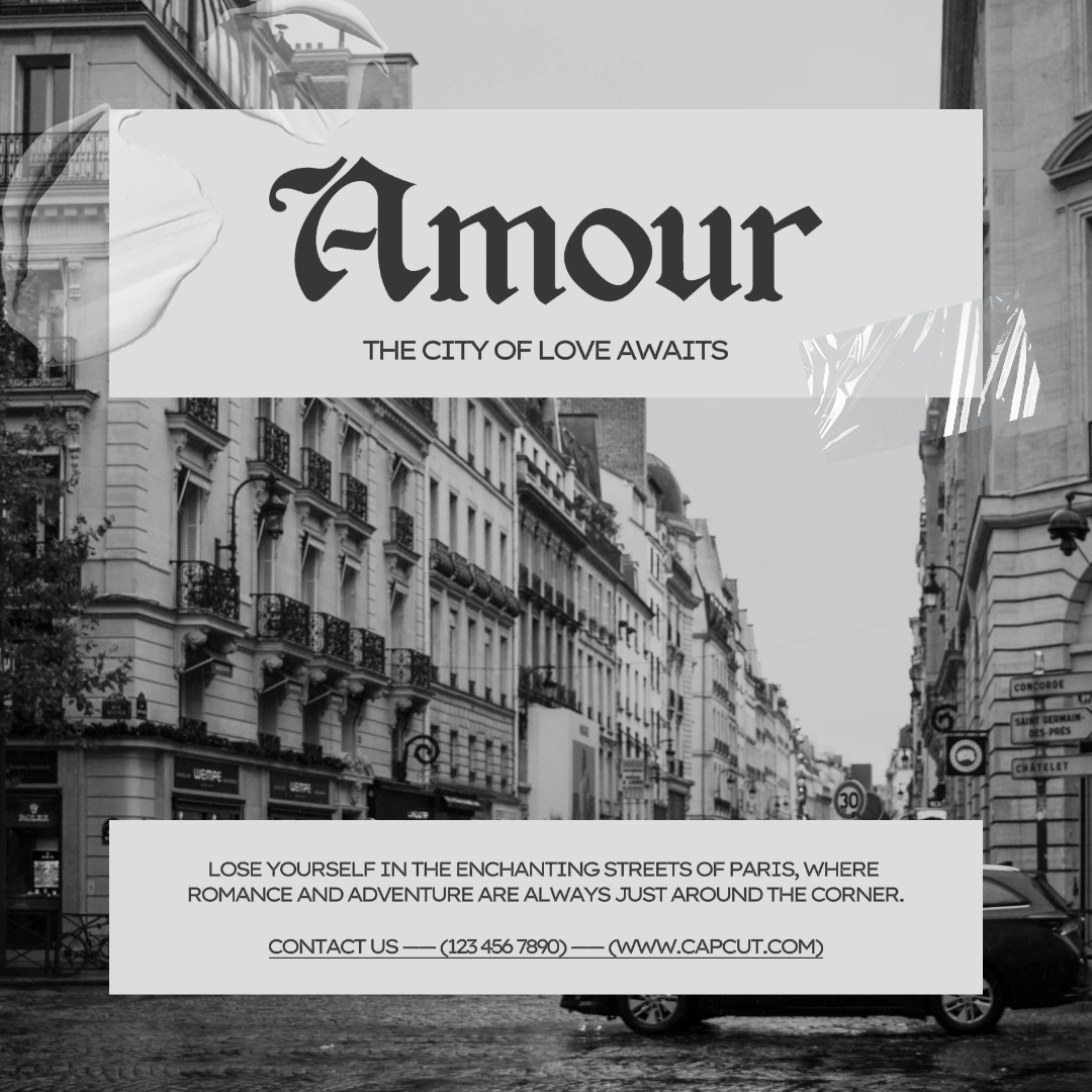 Travel Creative Poster Instagram Paris