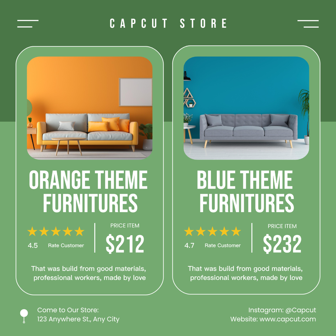 Feed de móveis do Instagram