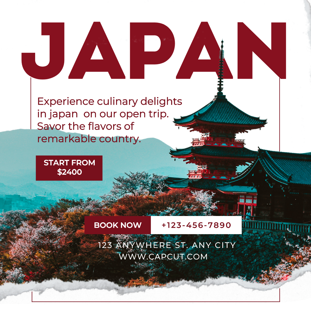 Affiche créative de voyage Instagram Post Japon