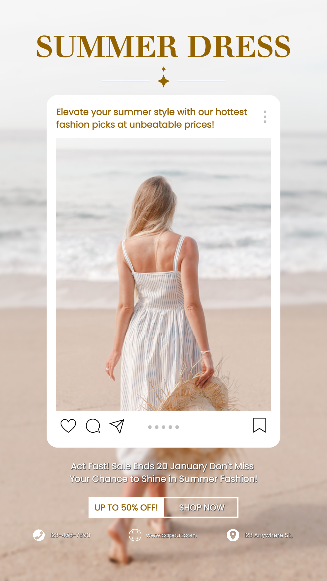 Sommermode-Verkauf - Instagram Story