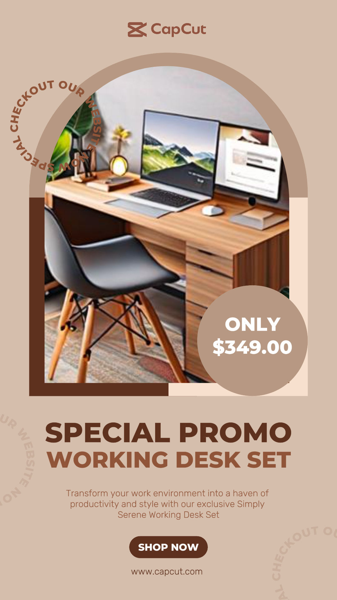 Promoción de mesa de trabajo