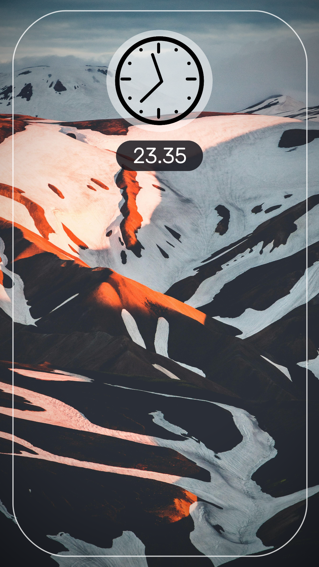 배경화면 크리에이티브 포스터 인스타그램 스토리 산악 시계 날짜