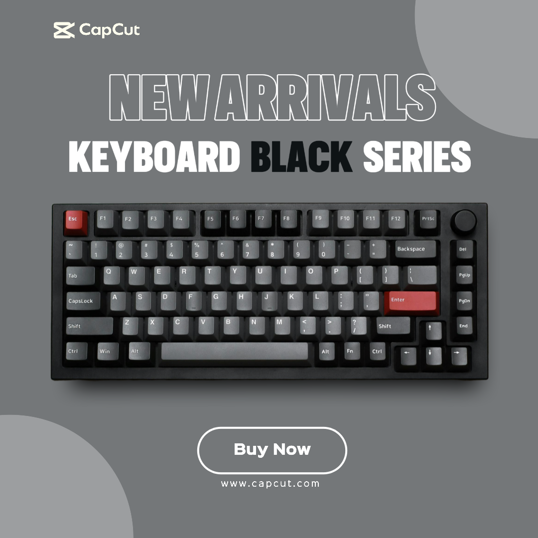 새로운 도착 키보드 프로모션 인스타그램 게시물