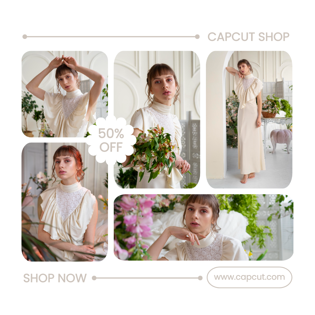 Collage minimalista - Cartel de marketing Instagram Post White