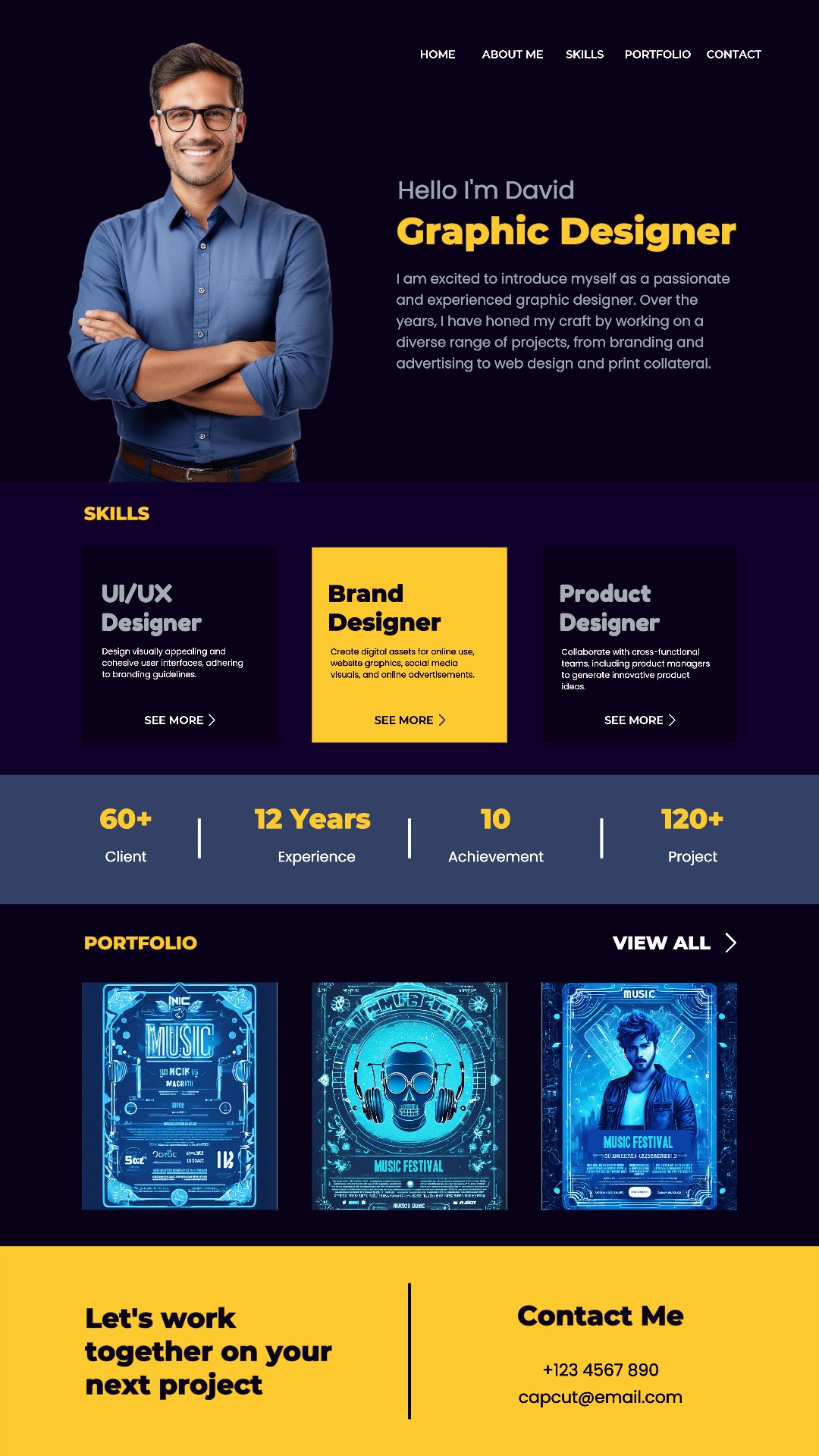 Dark Blue Web Portfolio Promotion Design