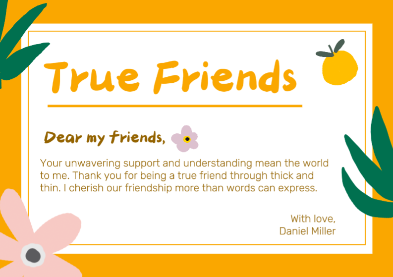 Non Marketing Terima Kasih Kartu Oranye Playful