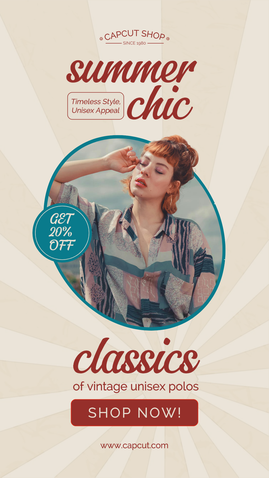 Affiche marketing vêtements et chaussures style vintage