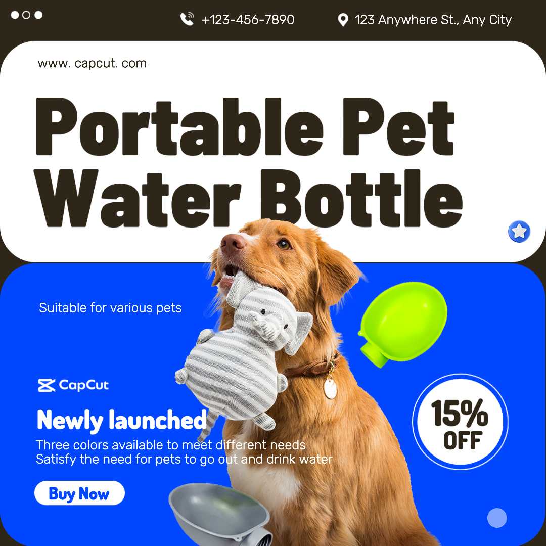 Pet Portable Pet Wasserflasche Details Minimalistisch
