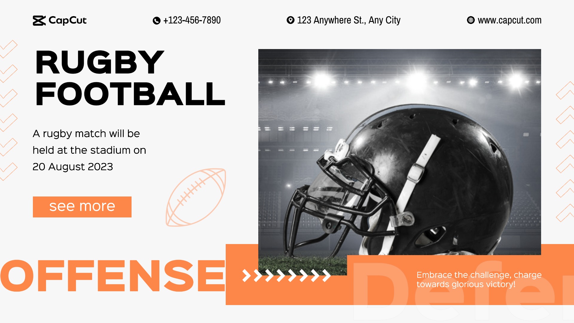 Sports fitness rugby Event promot minimalist