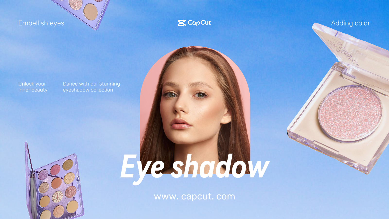 Paleta de sombras de ojos de belleza Branding Minimalist