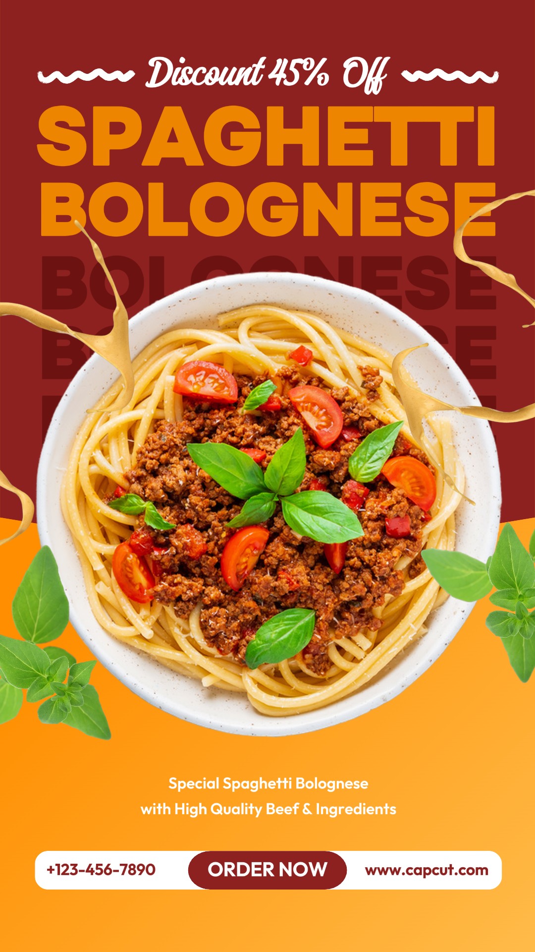 Food Spaghetti Promotion Instagram Story