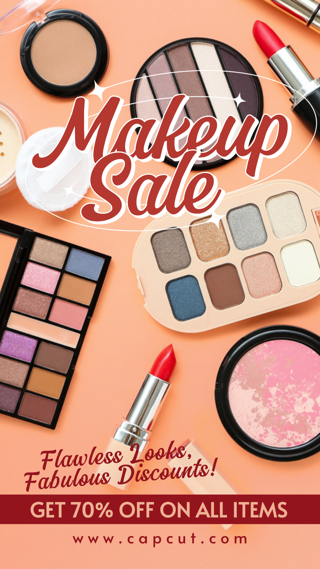 Beauty Care Marketing Poster Promoção Maquiagem Venda Instagram Story