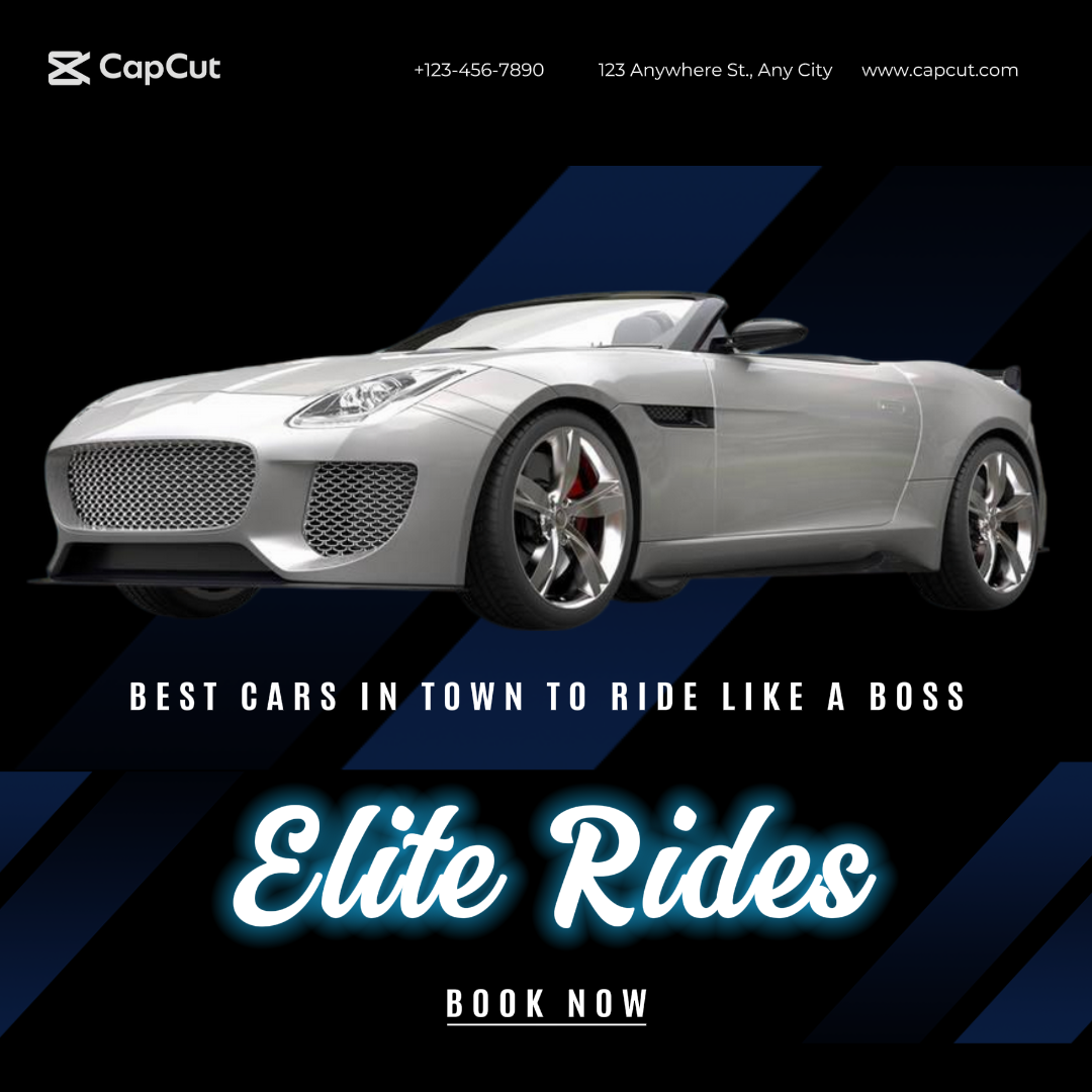 Cars Marketing Poster Instagram Post Black Elegant Style