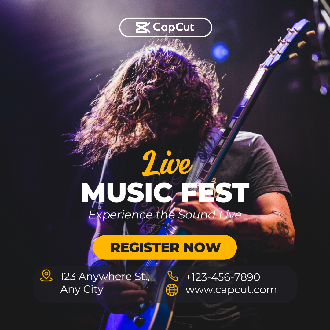 Entretenimento Music Festival Instagram Post Live Music Fest