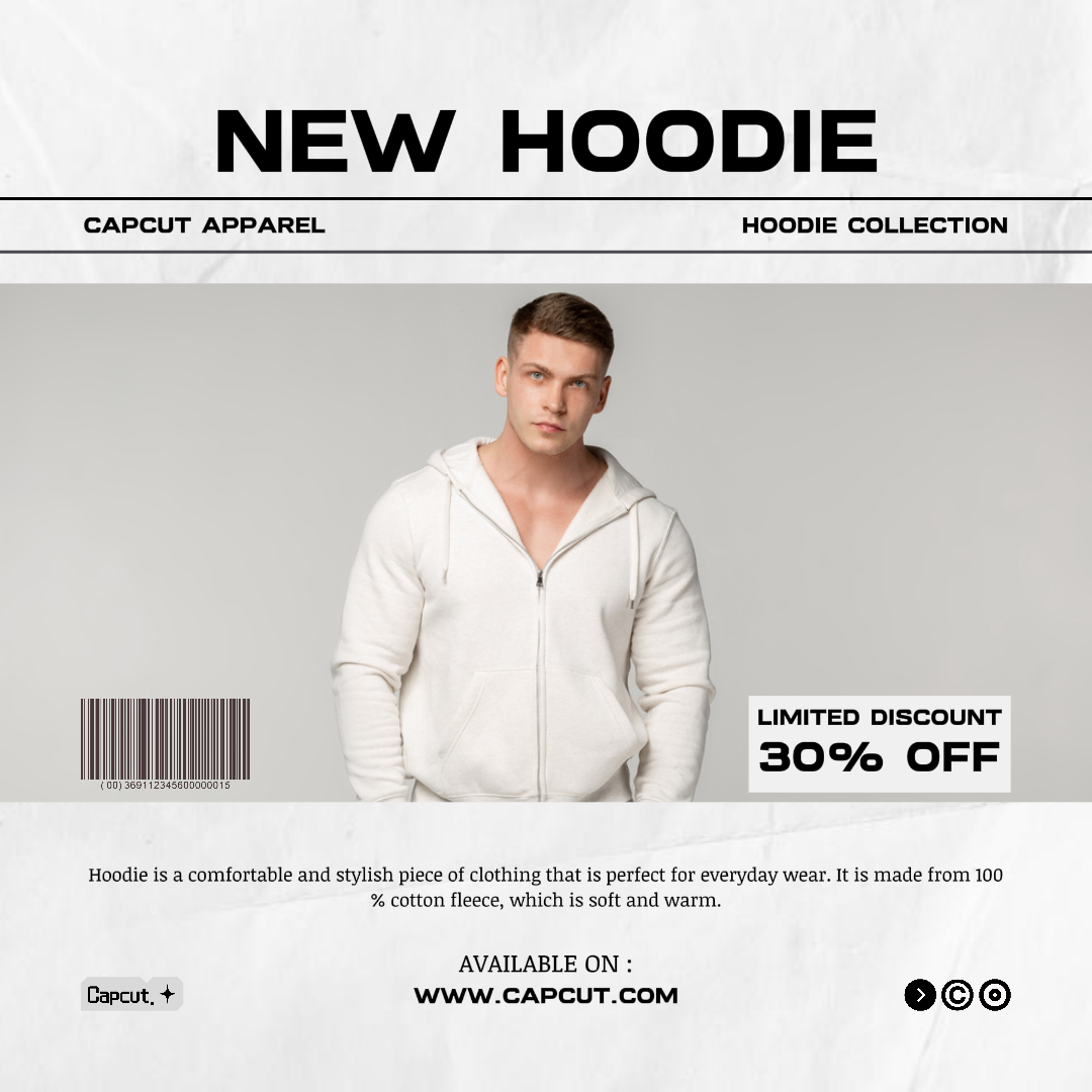 Promoção de moletom de moda post no instagram