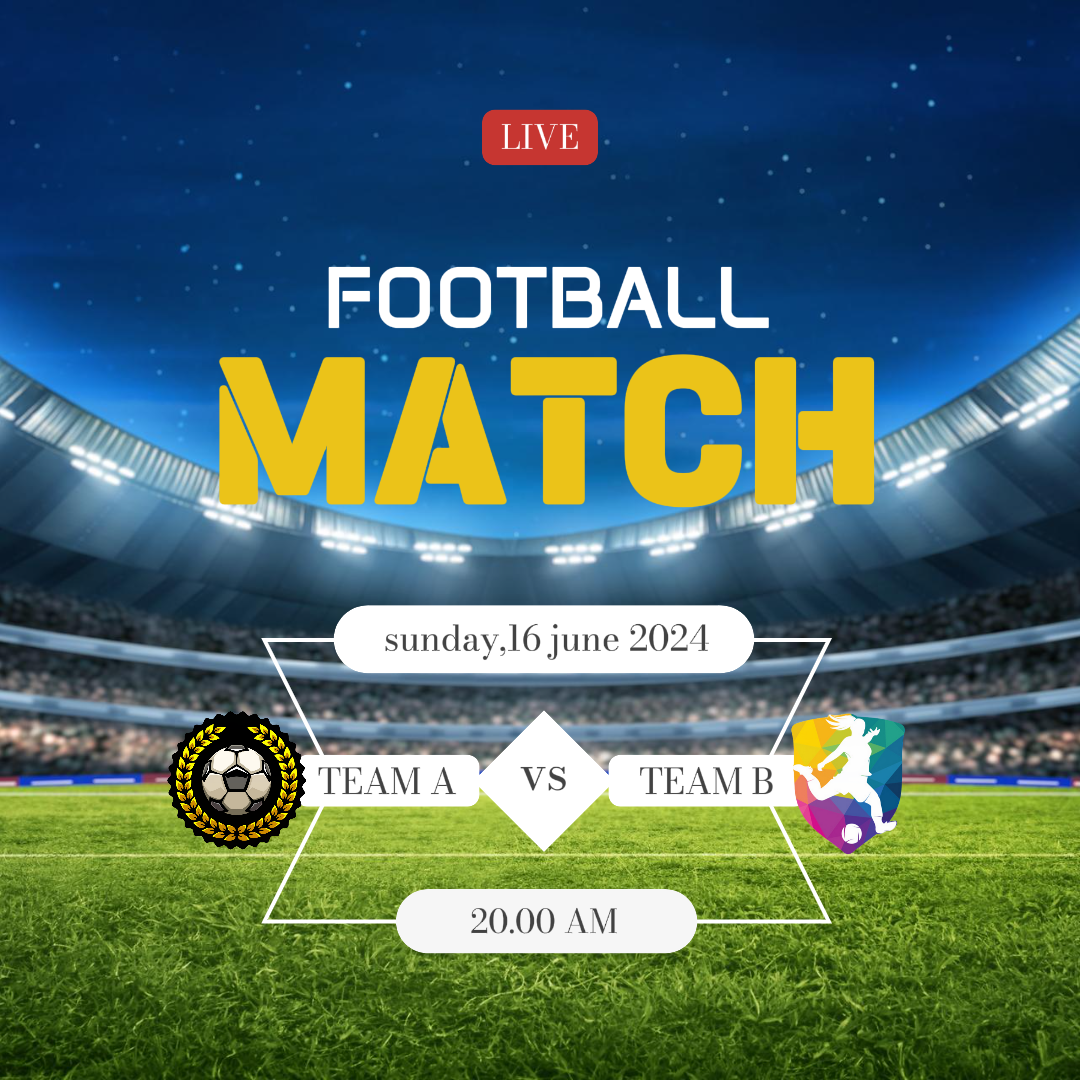 Match Affiche créative Match de football Instagram Post moderne 