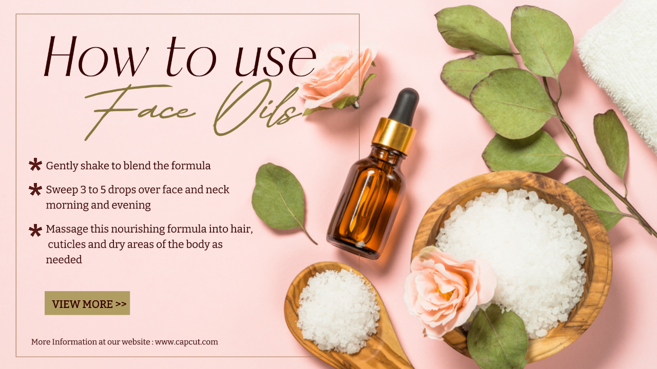 Huiles de beauté pour le visage Affichage du produit Vignette YouTube