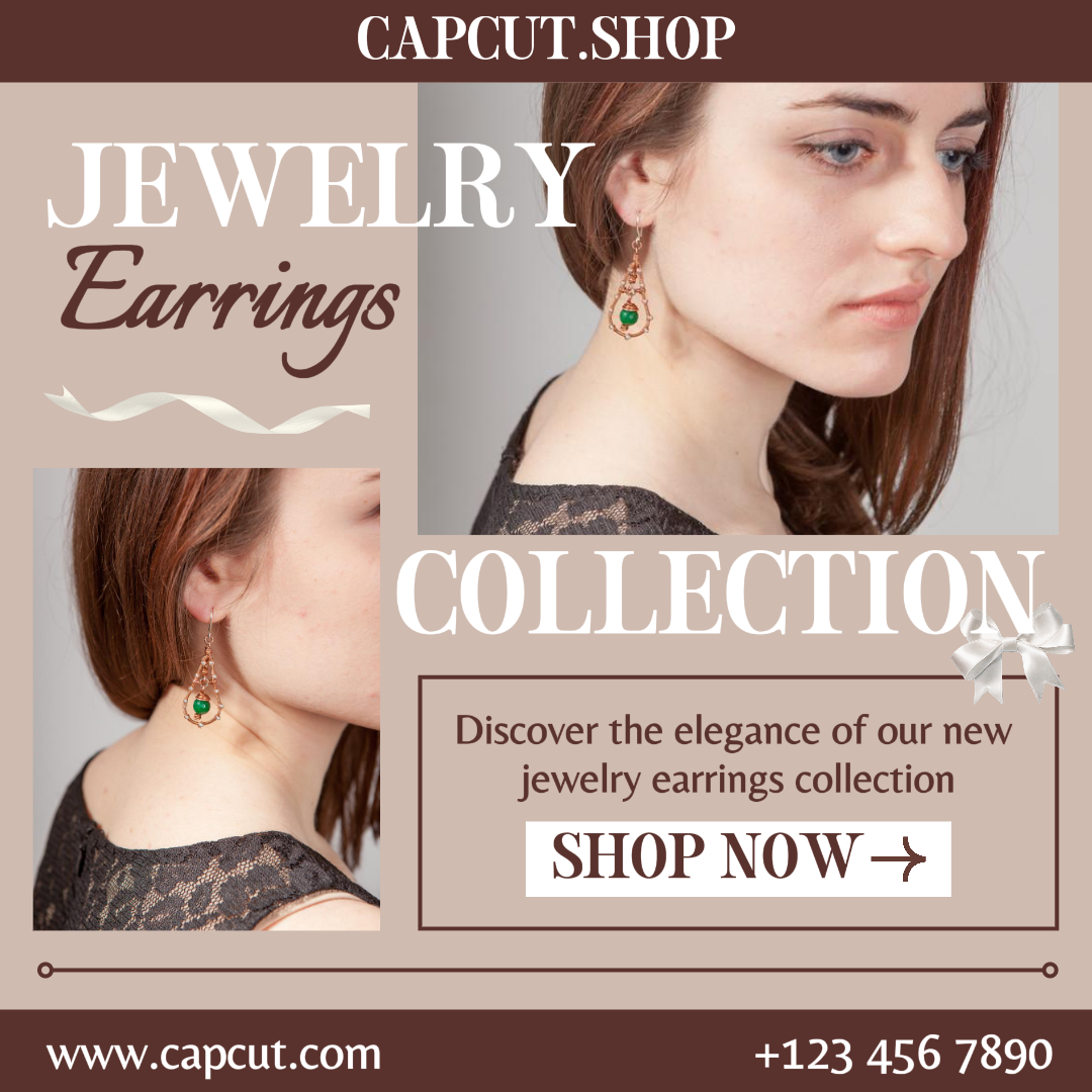 Jewelry and Accessories - Marketing Poster Jewelry Earrings Collection Instagram Post