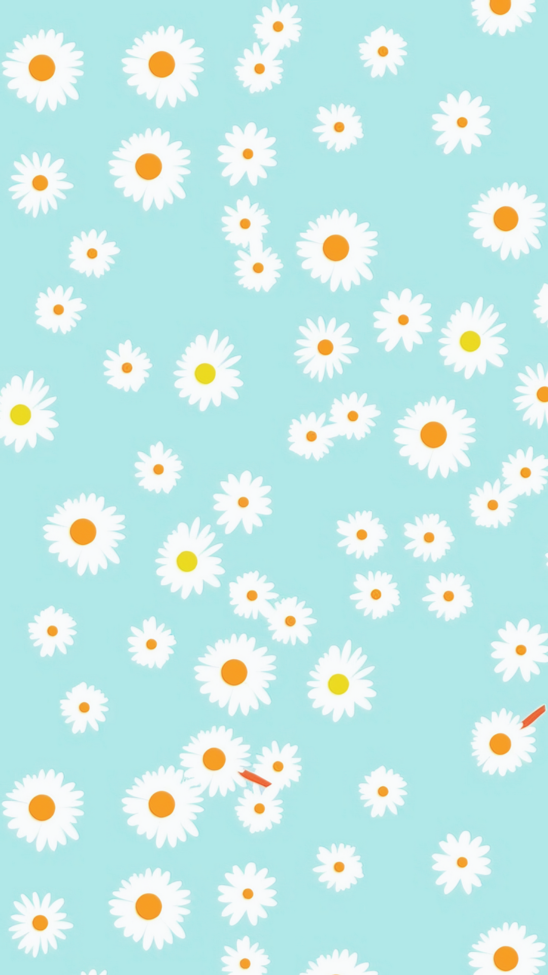 Fondo de pantalla Póster creativo Flores Blanco Azul