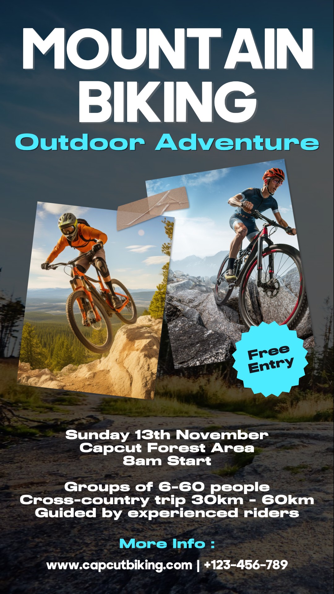 Mountain Biking Outdoor Adventure Instagram Story