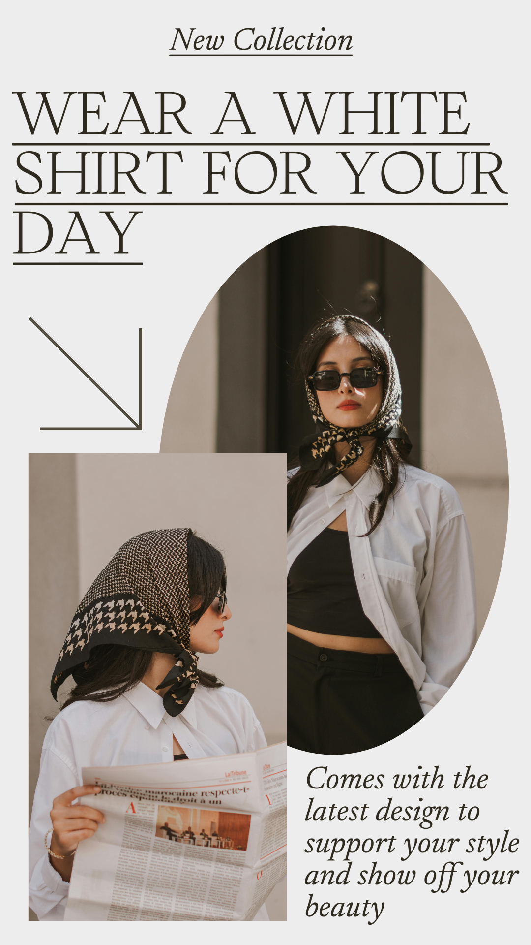 Kleidung und Schuhe Marketing-Poster instagram weiß