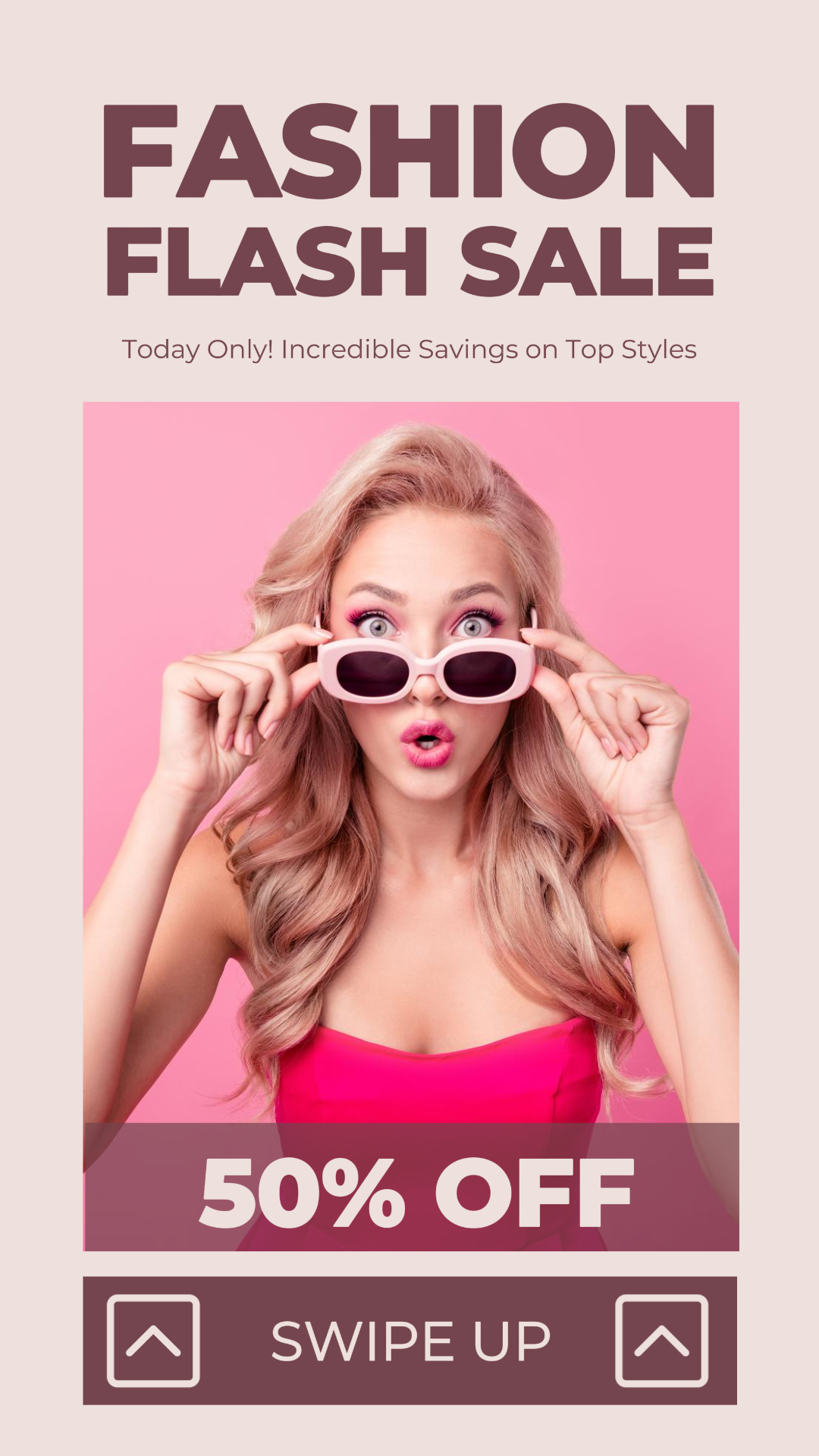 Cartel de marketing de ropa y zapatos Historia de Instagram Venta flash de moda