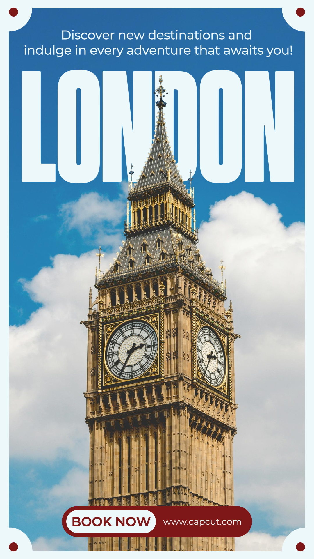 Affiche créative de voyage Instagram Story London