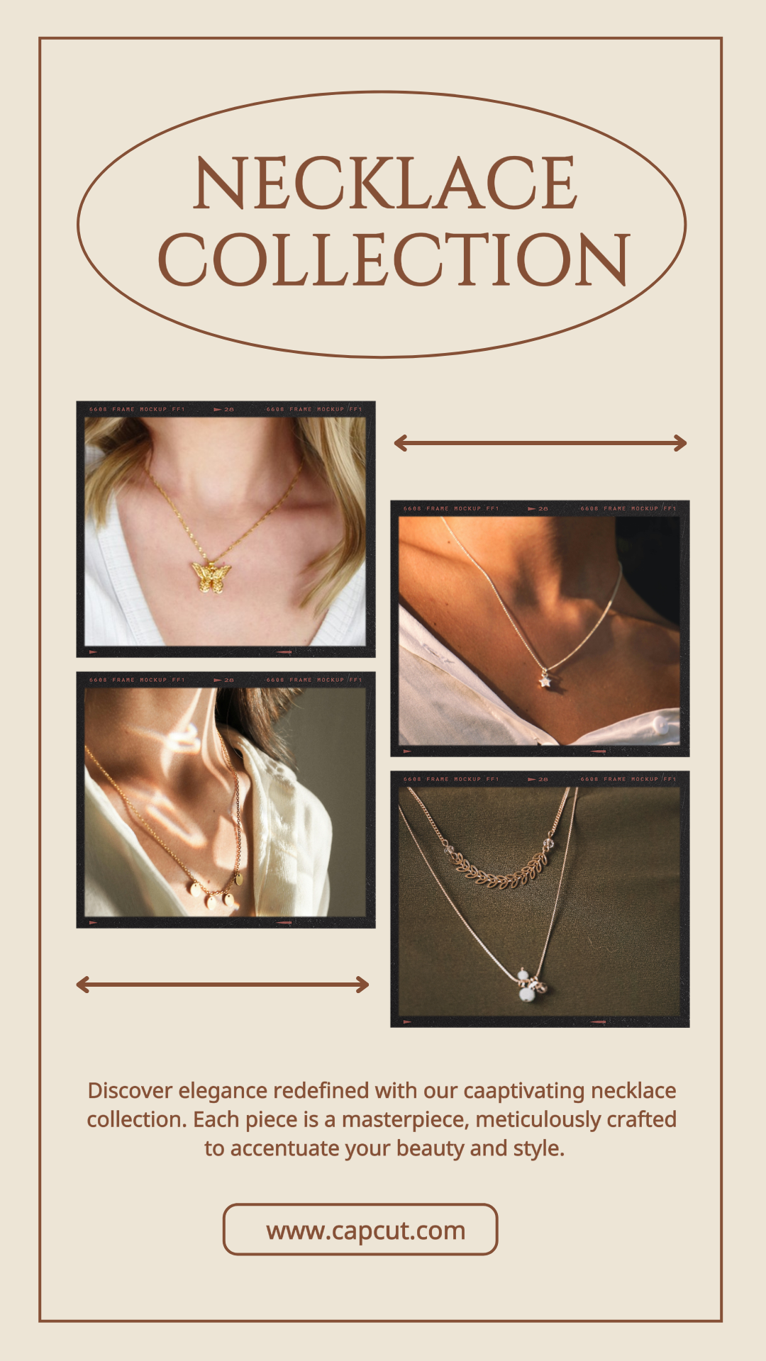 Bijoux et accessoires collection de colliers affichage de produits histoire instagram