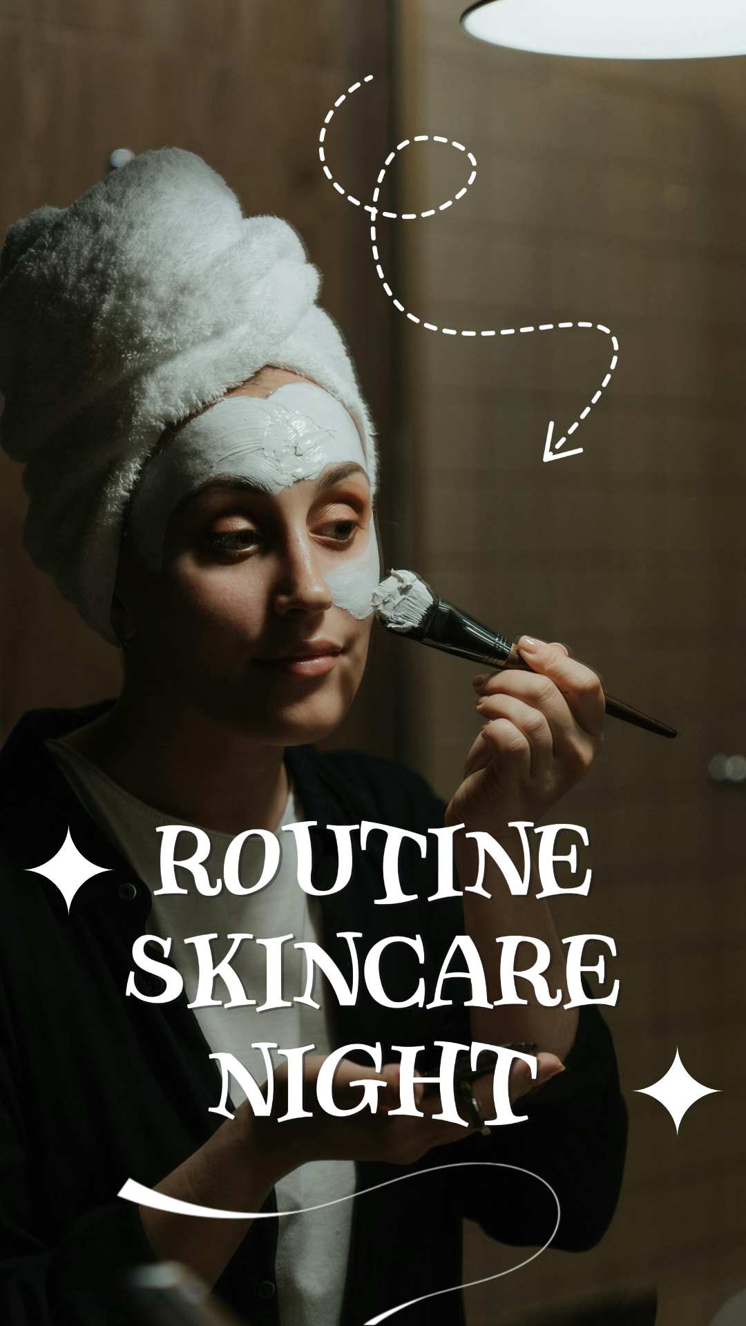 tiktok thumbnail skincare night trend minimalist 