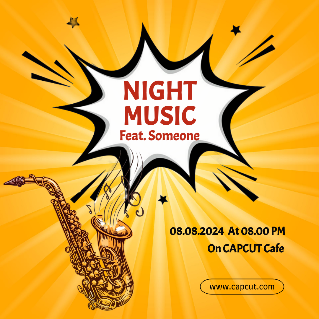 Divertissement Night Music Instagram Post Pop Art Style