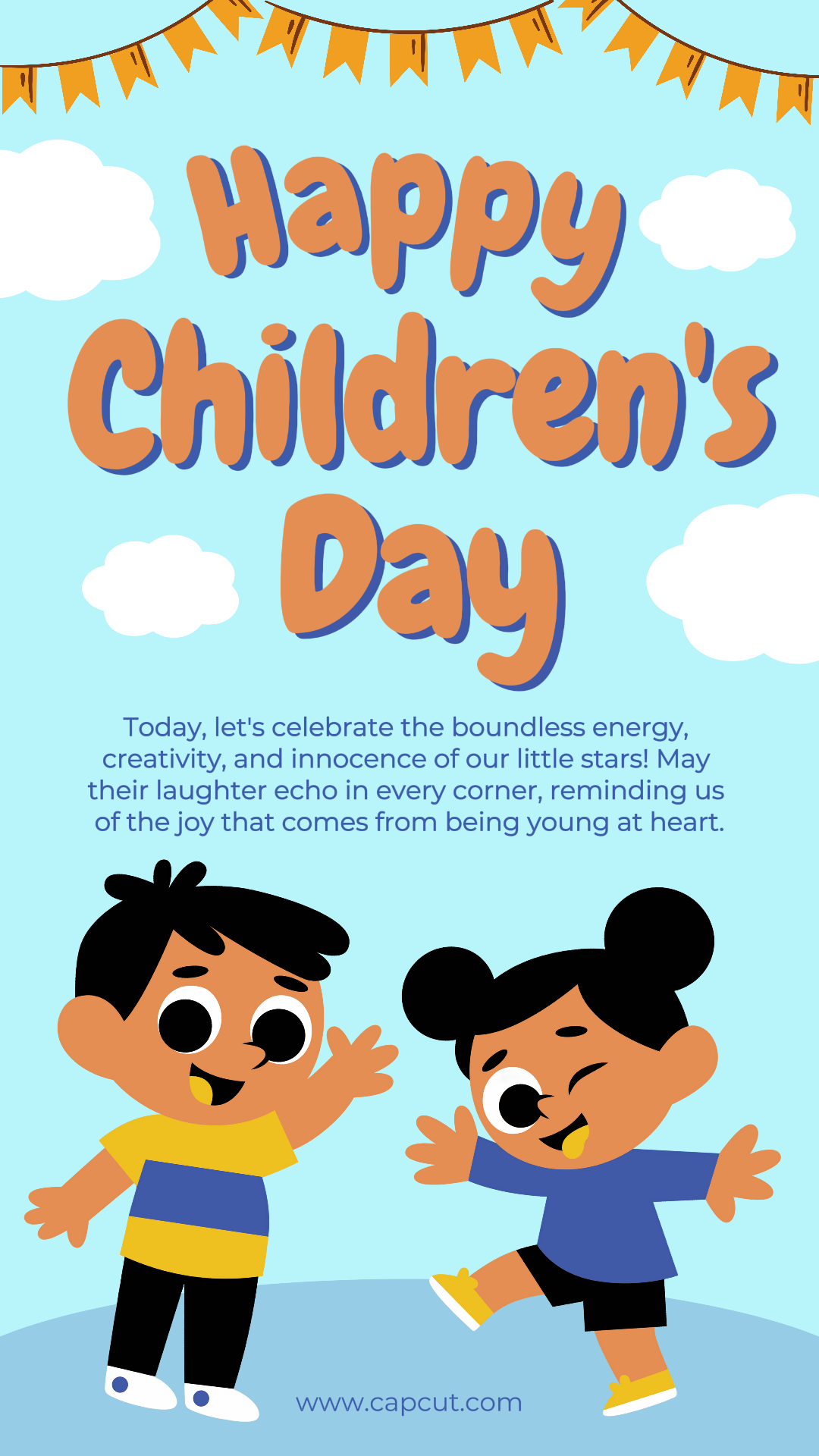 Día del niño-Industria general Póster creativo Tiktok Estilo llamativo Día del niño