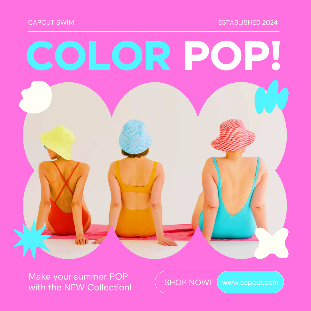 Marketing De Ropa Póster Llamativo Color Pop