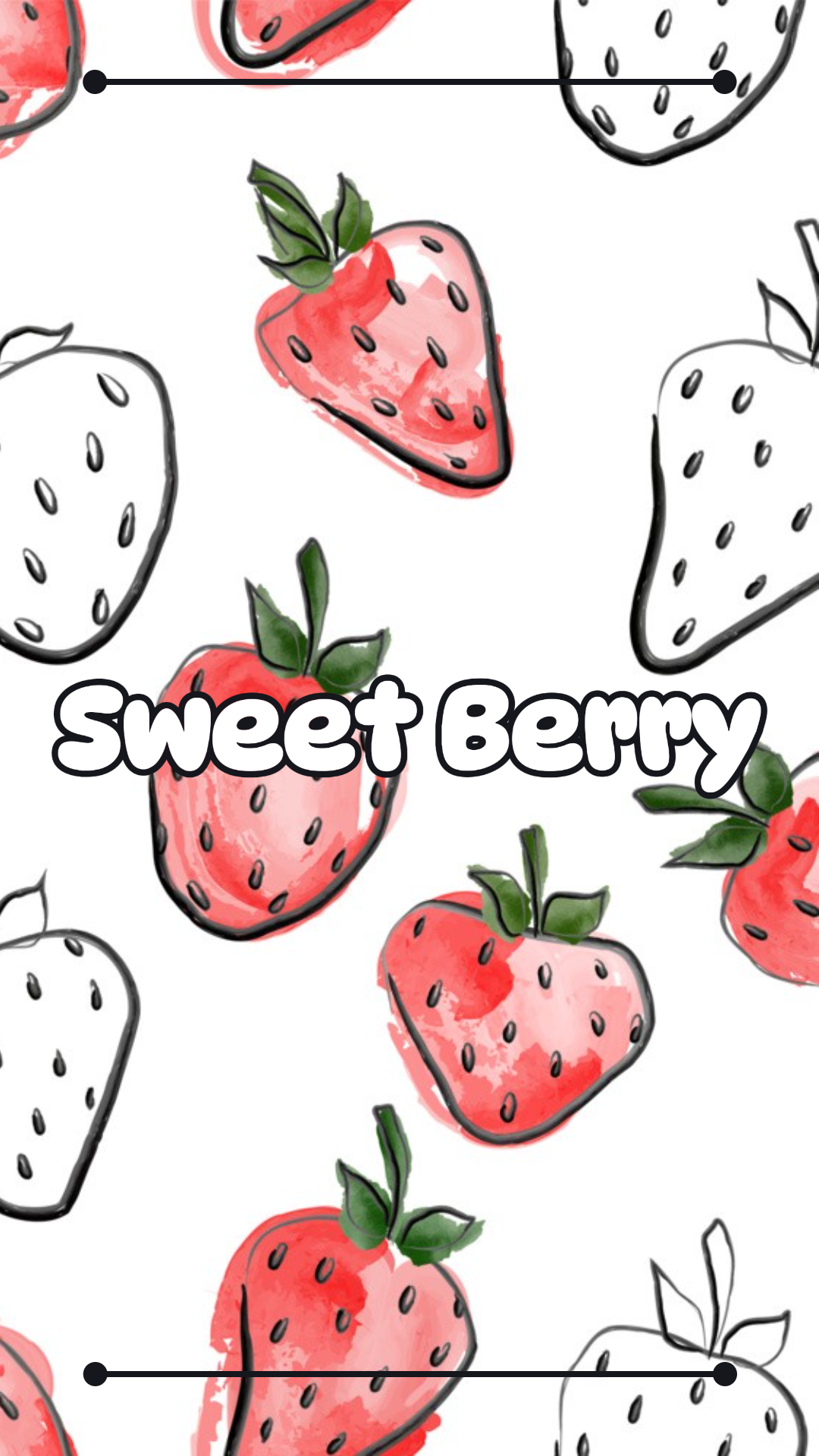 Poster kreatif wallpaper stroberi