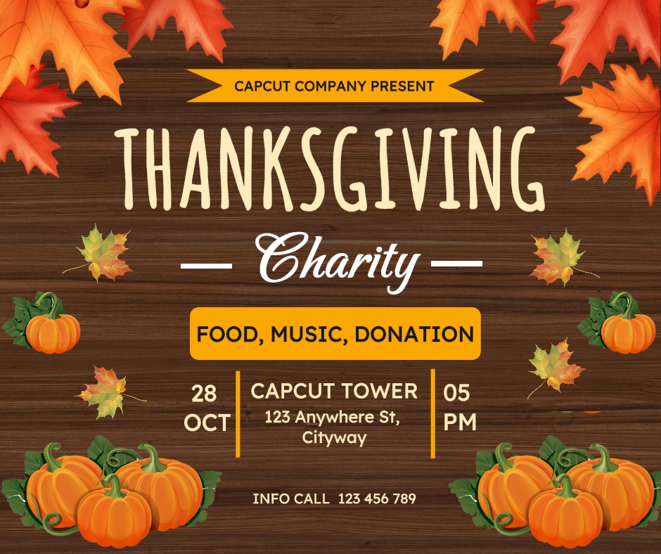 Invitación de Acción de Gracias a la Caridad