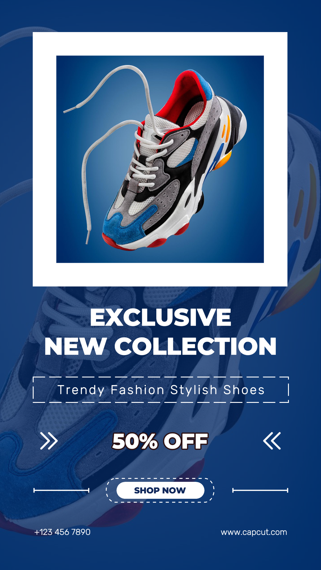 Clothing and Shoes Marketing Poster Exclusive New Collection