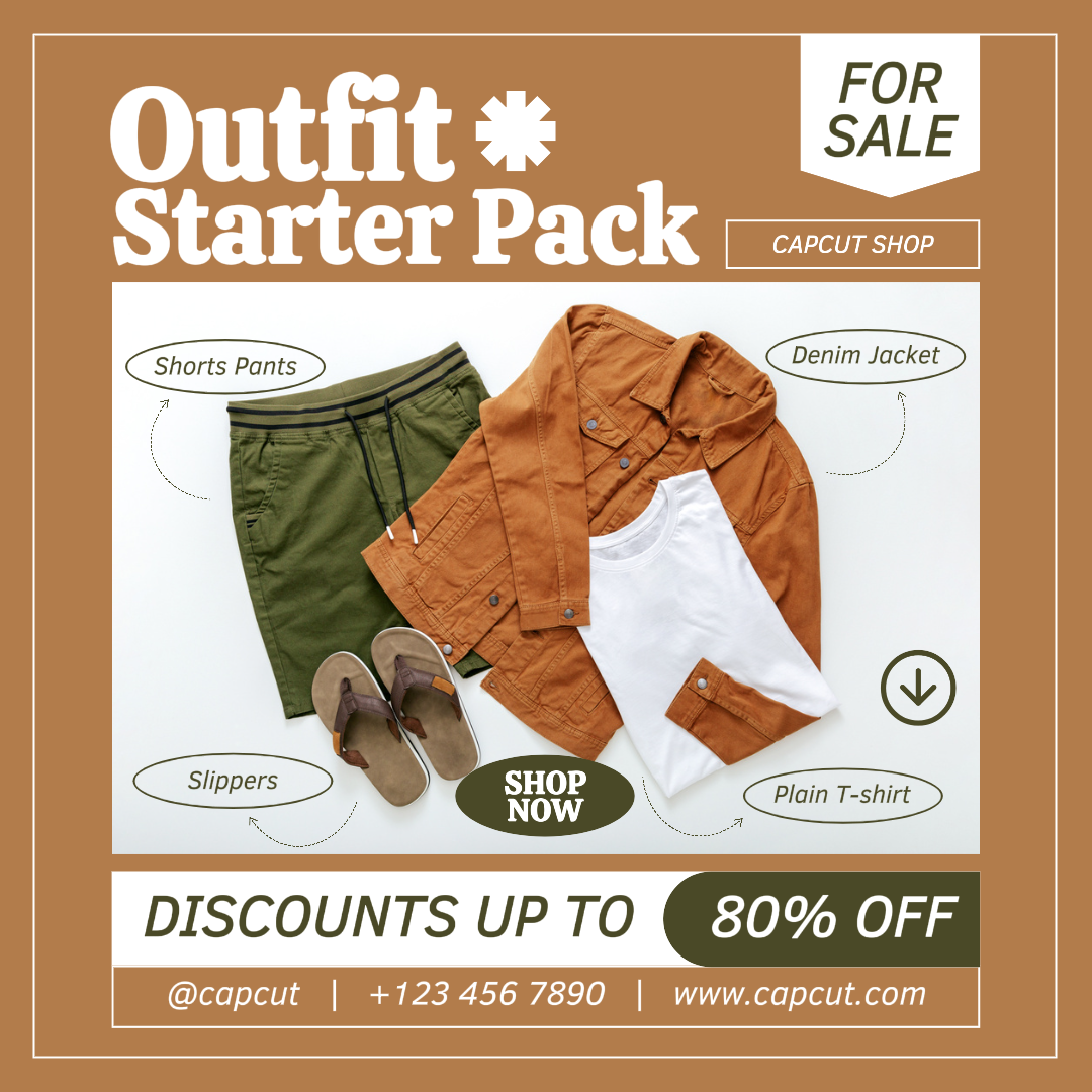 Tenue Starter Pack Promotion Instagram Post Casual Tone 