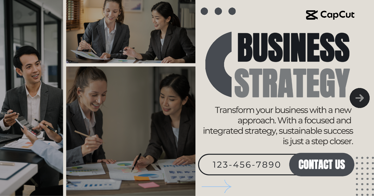 Geometric Business Strategy Facebook App Ad Grey