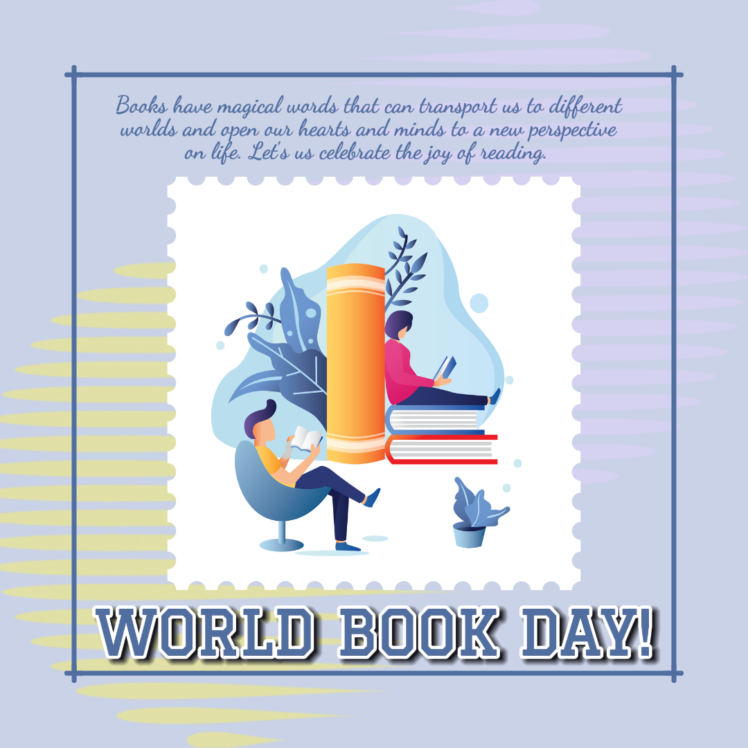 Día Mundial del Libro - Cartel creativo publicación de Instagram ¡Día Mundial del Libro! 